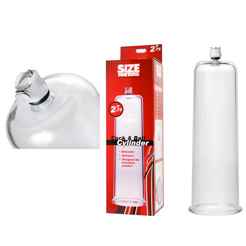 Size Matters Cock and Ball Cylinder (Clear) 2.75in. X 11in.