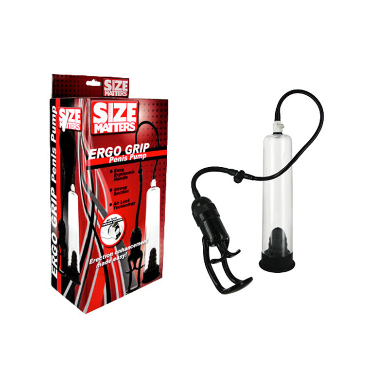 Size Matters ERGO Grip Penis Pump (Clear)