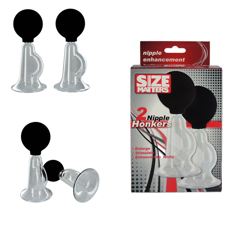 Size Matters Nipple Enlarger Bulbs (Clear & Black)