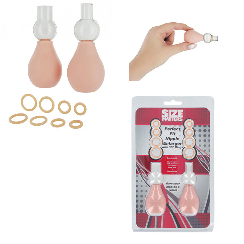 Size Matters Perfect Fit Nipple Enlarger Pumps with O Rings
