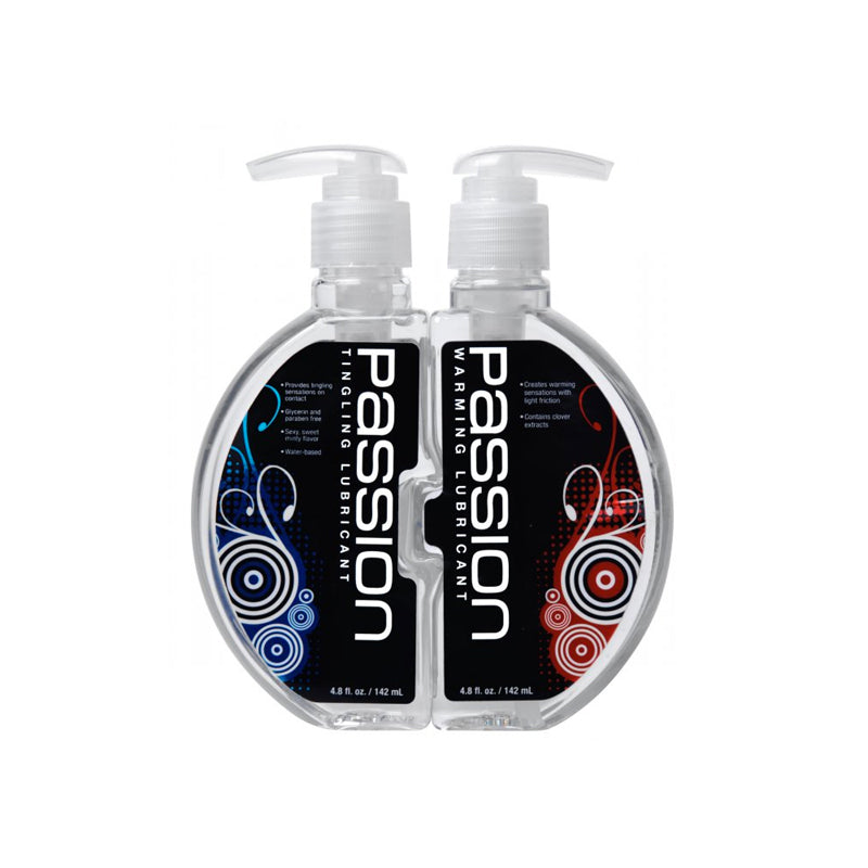 Passion Warming Lubricant & Tingling Lubricant Combination Pack 4.8oz.