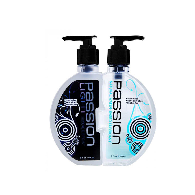 Passion Natural Water Based Lubricant & Silicone Lubricant Combination Pack 5oz.