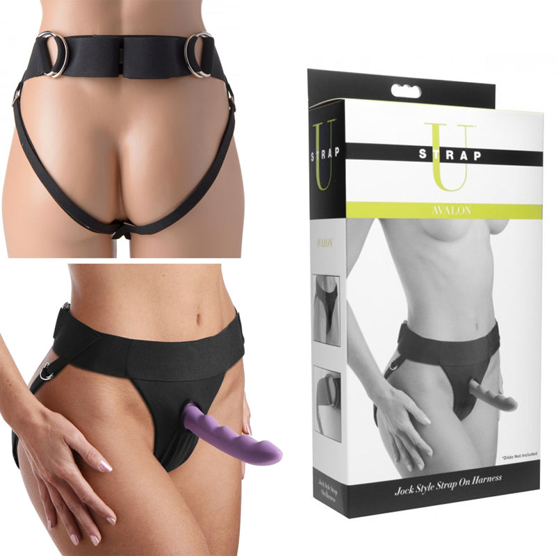 Strap U Avalon Jock Style Harness (Black)