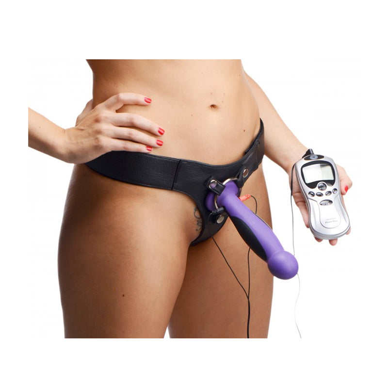 Strap U Fuse Strap On Electro Stim Harness Dildo (Purple & Black)