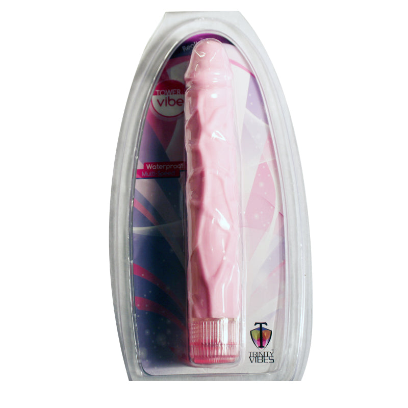 Trinity The Tower 9.5in. Vibrating Dildo (Pink)