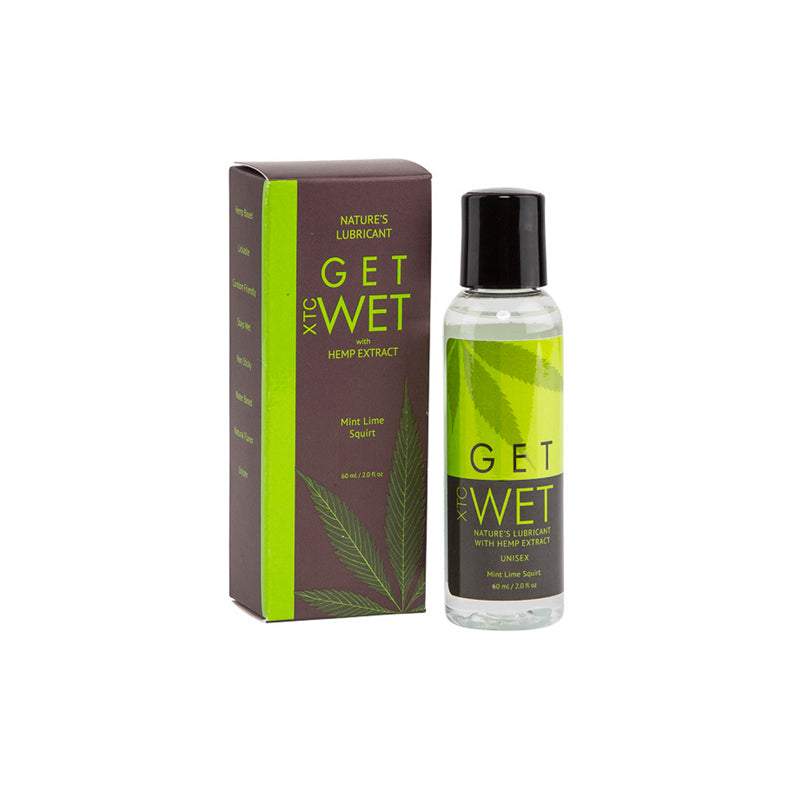 Get Wet Water Based Hemp Infused Lube 2oz Mint Lime Squirt