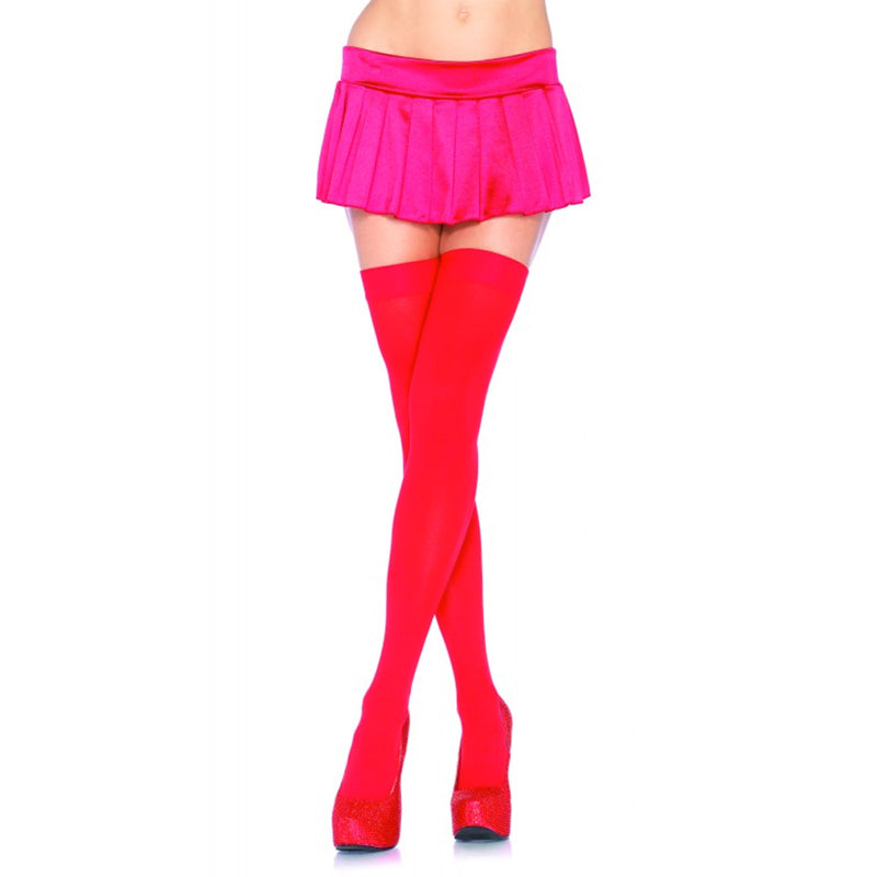 Nylon Over The Knee O/S Red