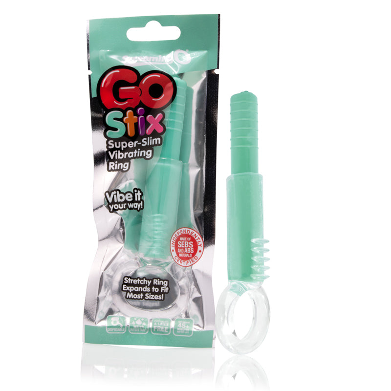 Screaming O GO Stix Super-Slim Vibrating Ring - Kiwi Mint (Green)