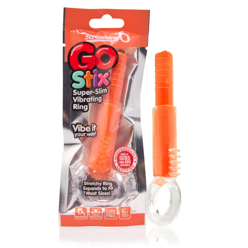 Screaming O GO Stix Super-Slim Vibrating Ring - Tangerine (Orange)