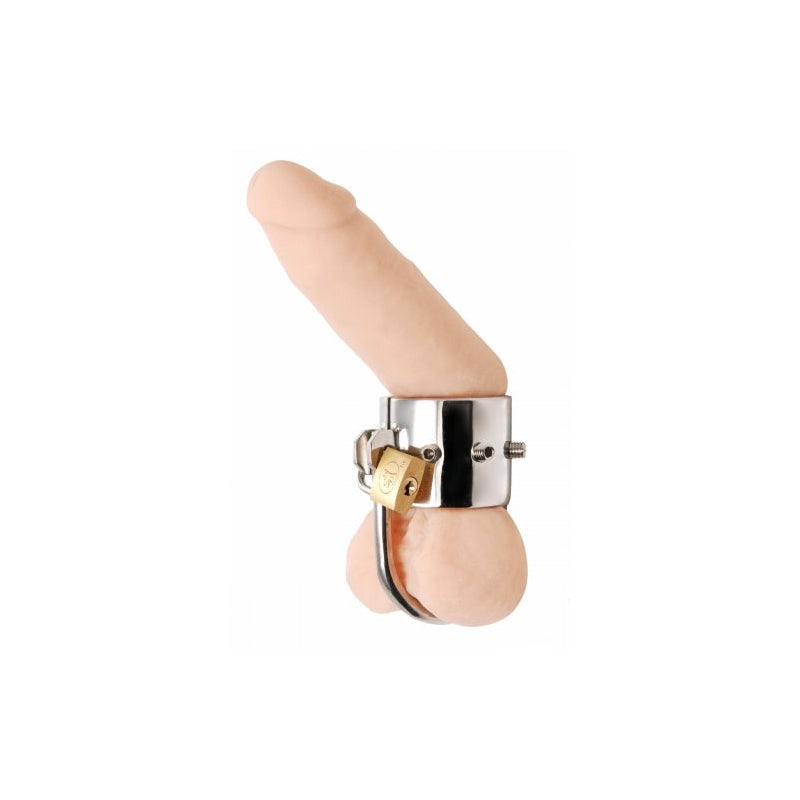 Masters Impaler Spike Locking Ball Stretcher With Scrotum Separator (Stainless Steel)