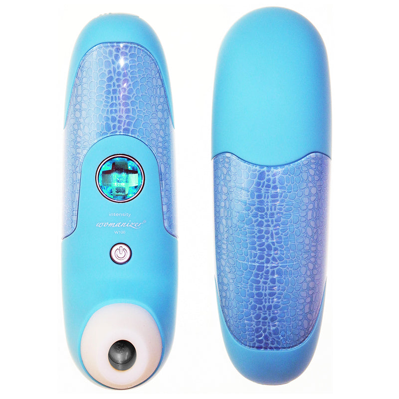 Womanizer Classic W100 Blue W/ Crocodile Print