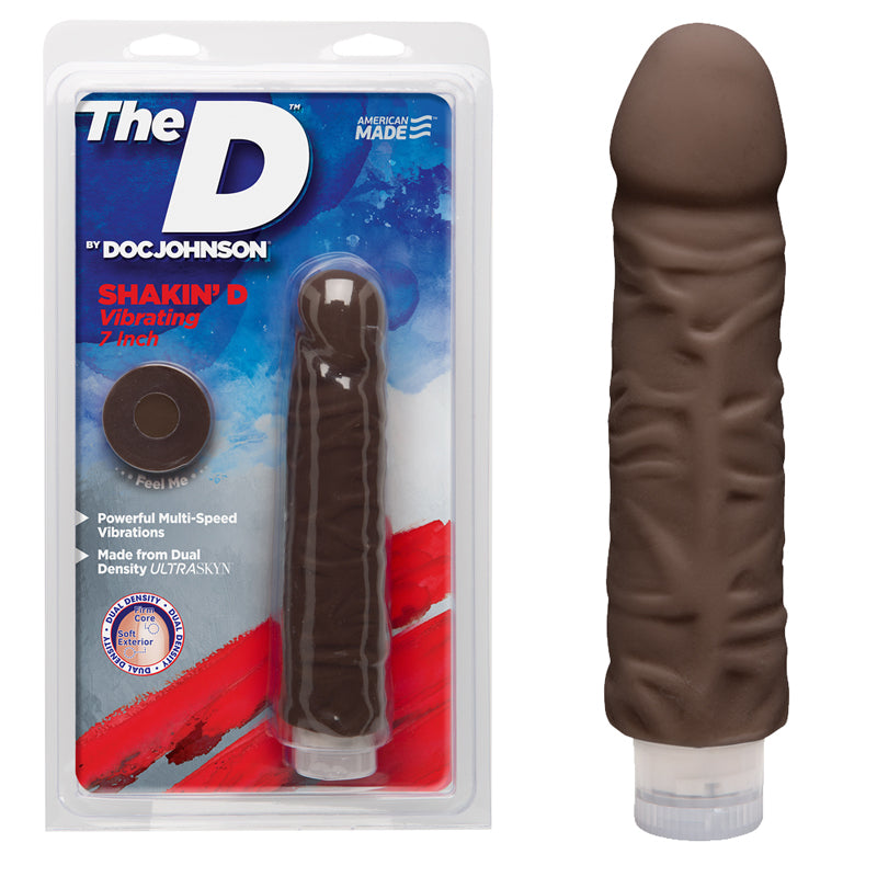 The D The Shakin D 7 Inch Vibrating Chocolate