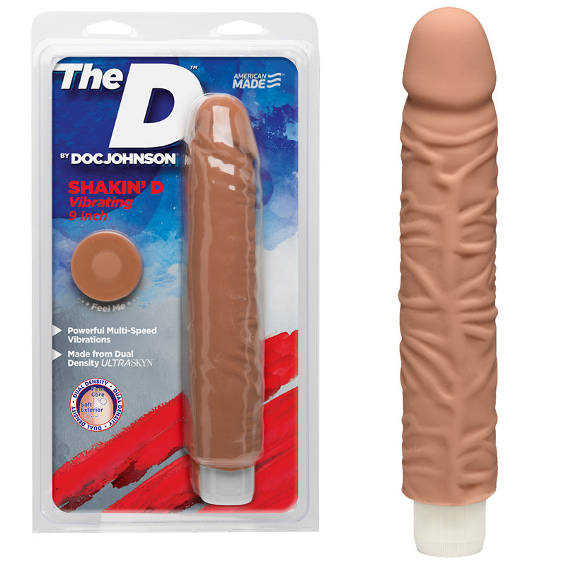 The D The Shakin D 9 Inch Vibrating Caramel