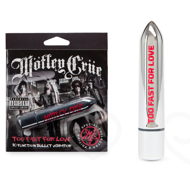 Motley Crue Too Fast For Love 10 Function Bullet Vibrator Silver
