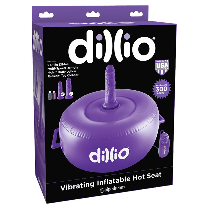 Dillio Purple Vibrating Inflatable Hot Seat