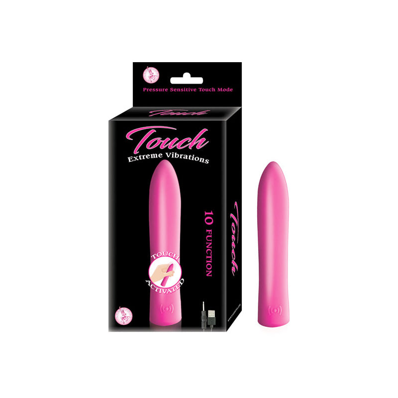 Touch Pressure Sensitive 10 Function Rechargeable Waterproof Pink