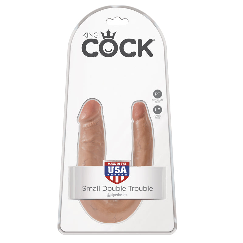 King Cock U-Shaped Small Double Trouble - Tan