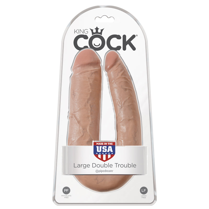 King Cock U-Shaped Large Double Trouble - Tan