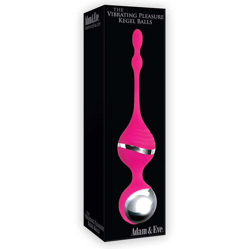 Adam & Eve Vibrating Pleasure Kegel Balls Silicone Rechareable Pink