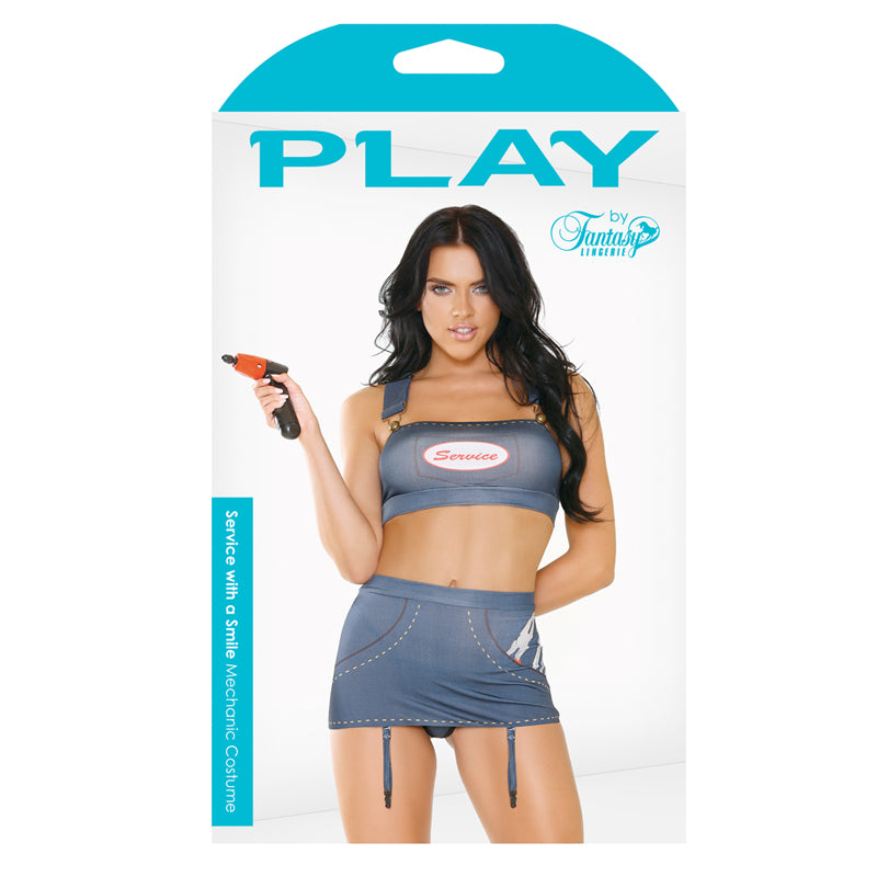 Play Service With A Smile Mechanic Costume Denim Blue M/L