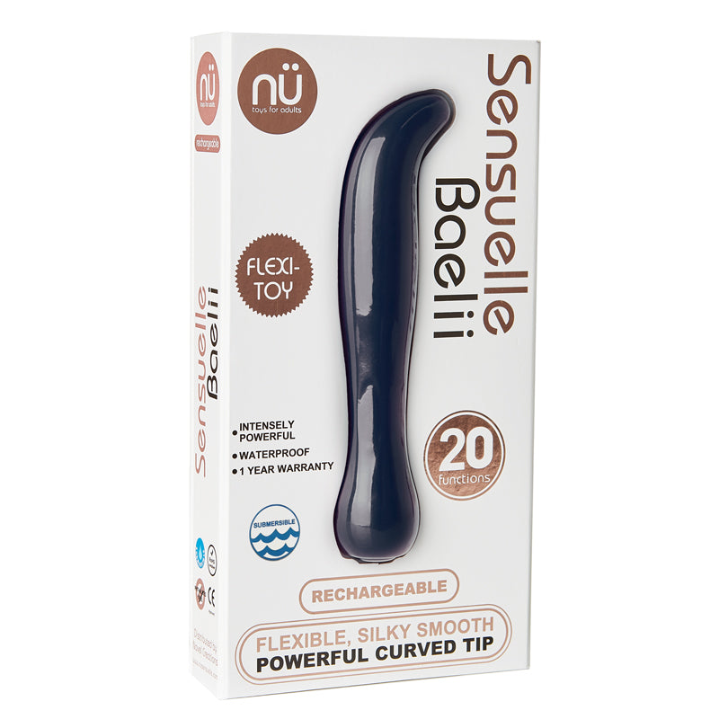 Nu Sensuelle Baelii G-Spot Vibe Silicone 20 Function Waterproof USB Rechargeable Navy
