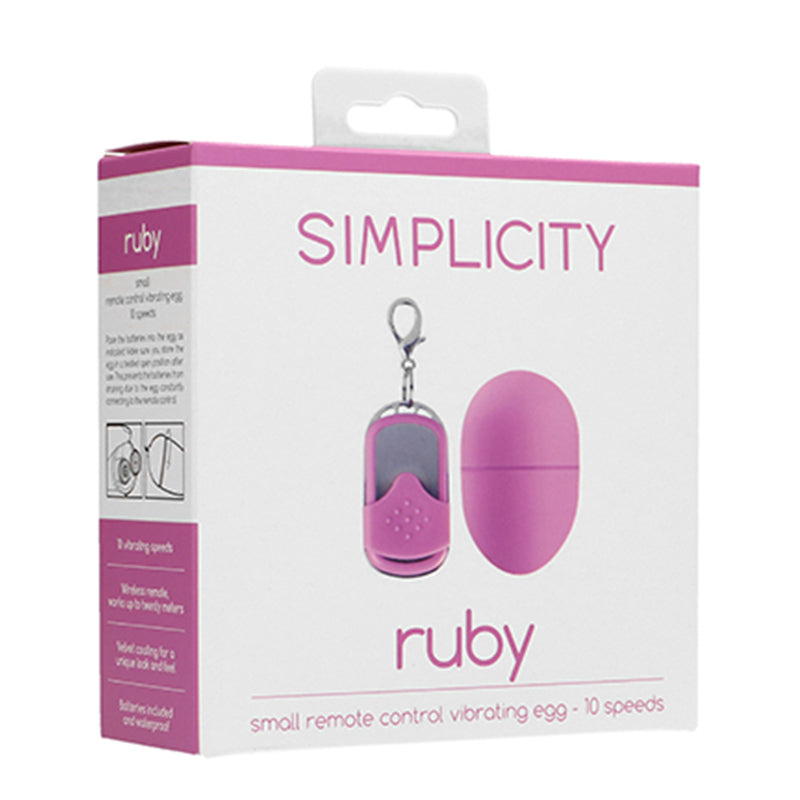 Simplicity RUBY remote control vibrating egg - Pink