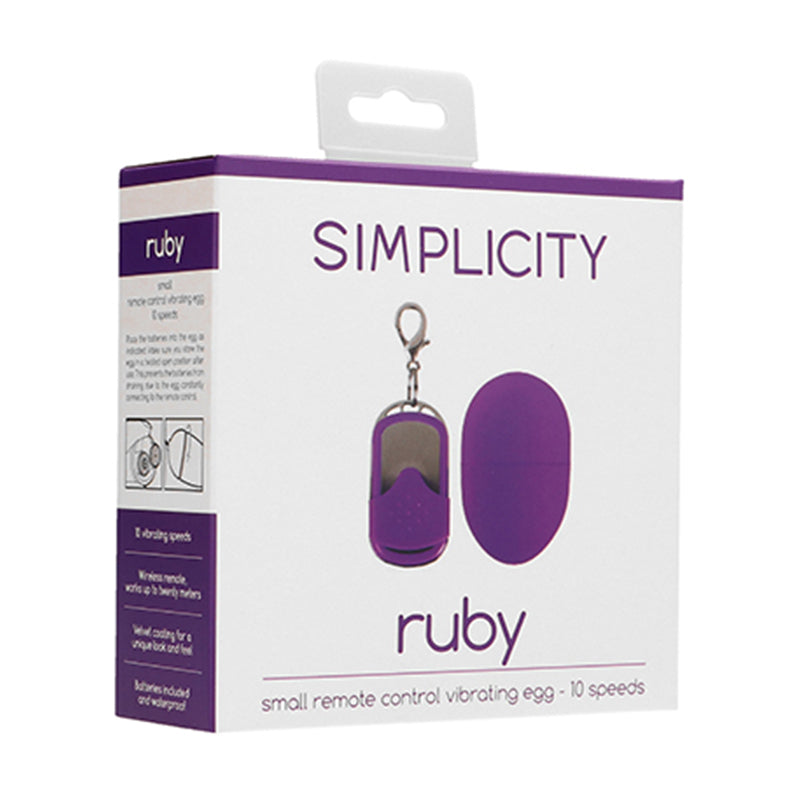 Simplicity RUBY remote control vibrating egg - Purple