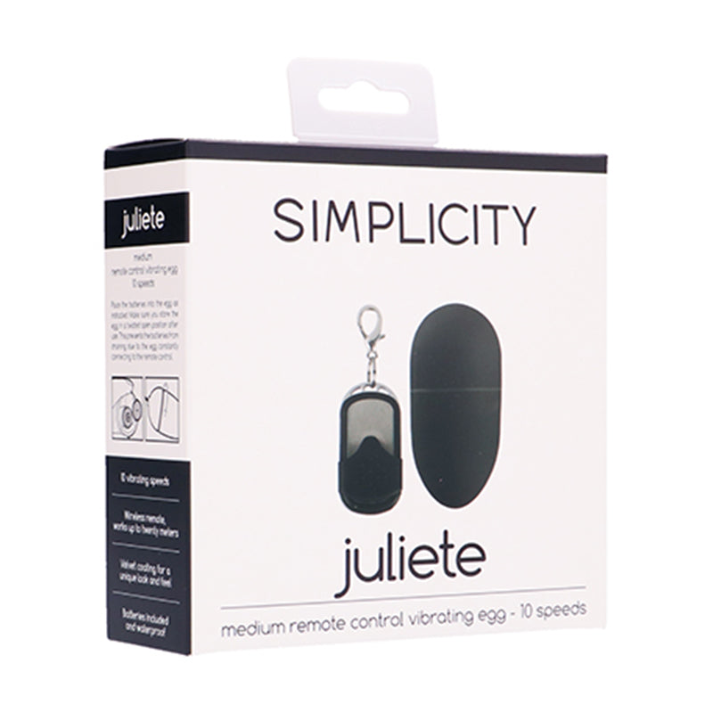 Simplicity JULIETE remote control vibrating egg -Black