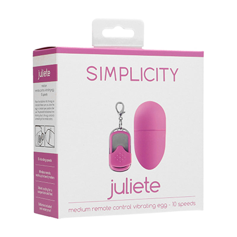 Simplicity JULIETE remote control vibrating egg - Pink