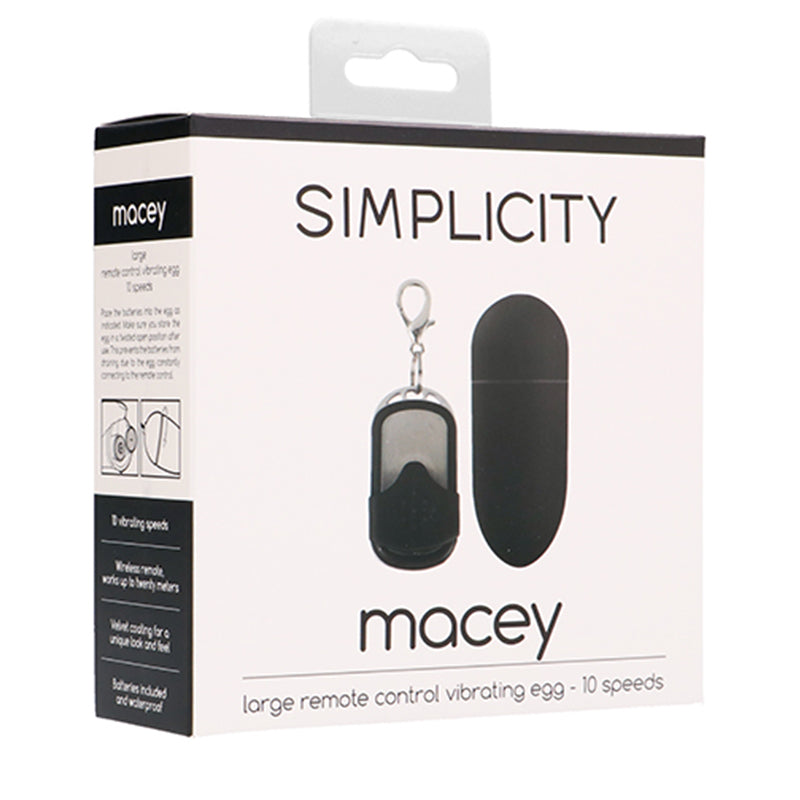 Simplicity MACEY remote control vibrating egg - Black