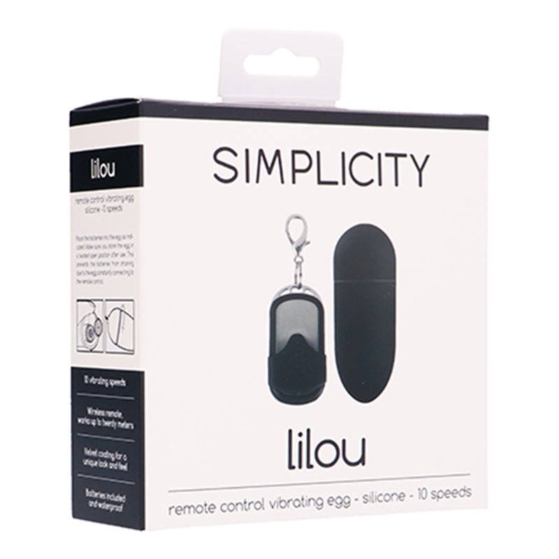 Simplicity LILOU remote control vibrating egg - Black