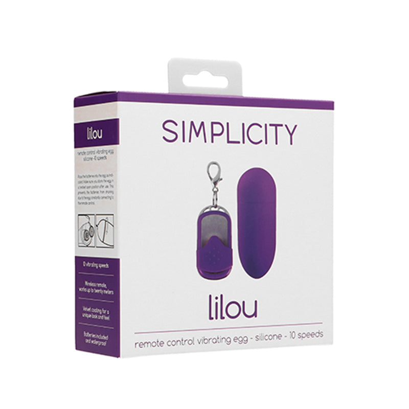 Simplicity LILOU remote control vibrating egg - Purple