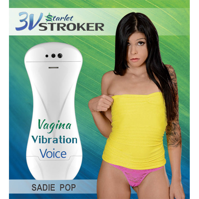 3v Talking and Vibrating Starlet Stroker Sadie Pop