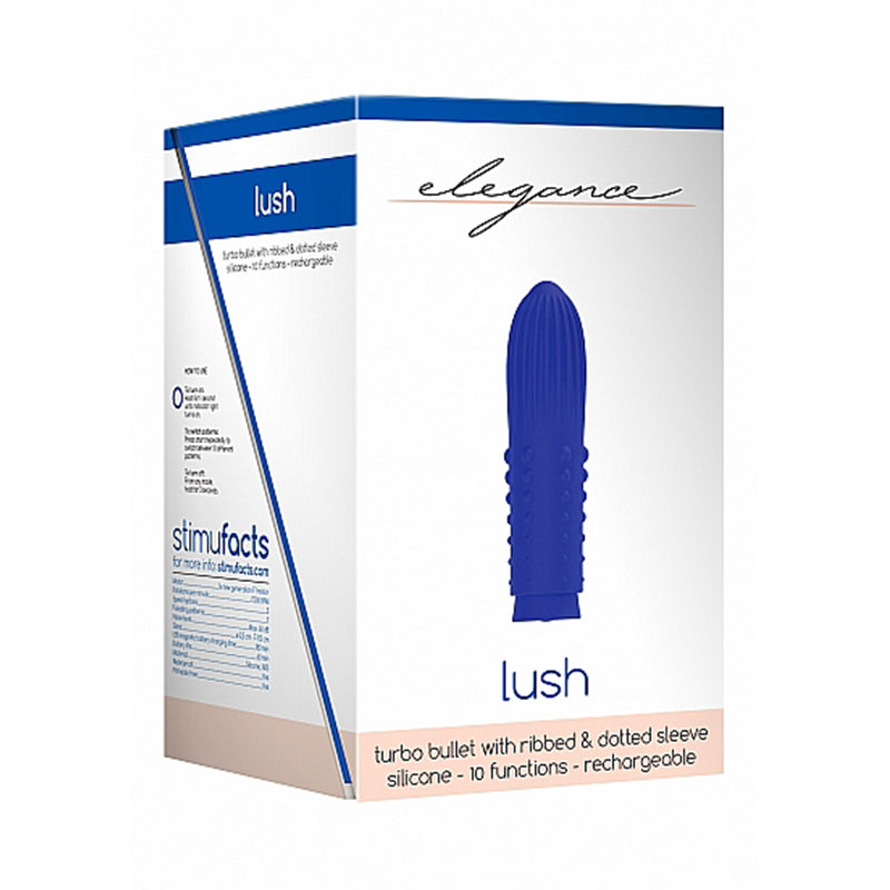 Elegance Lush Turbo Rechargeable Bullet - Blue