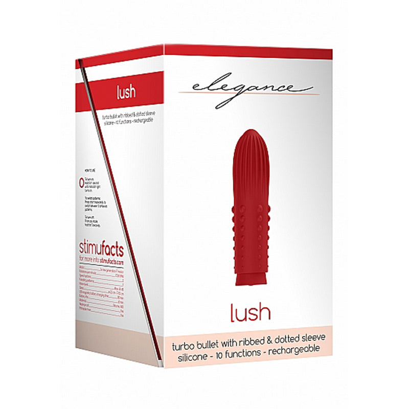 Elegance Lush Turbo Rechargeable Bullet - red