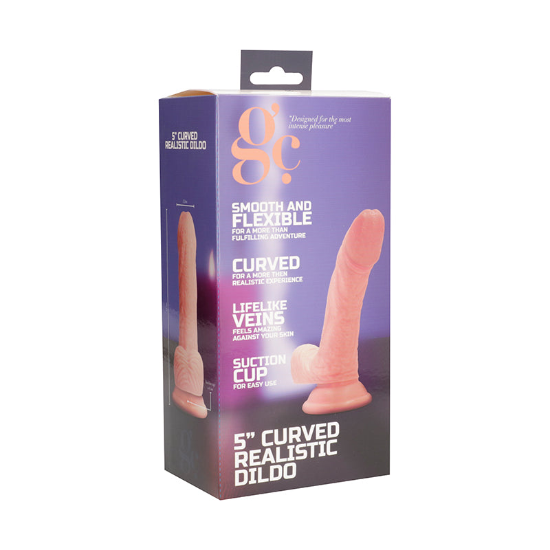 GC 5 Inch Curved Realistic Dildo - Flesh