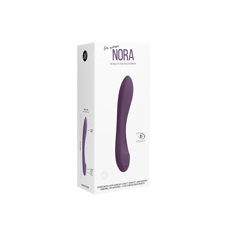 Jil Nora Rechargeable Flexible Silicone G-Spot Vibrator Purple