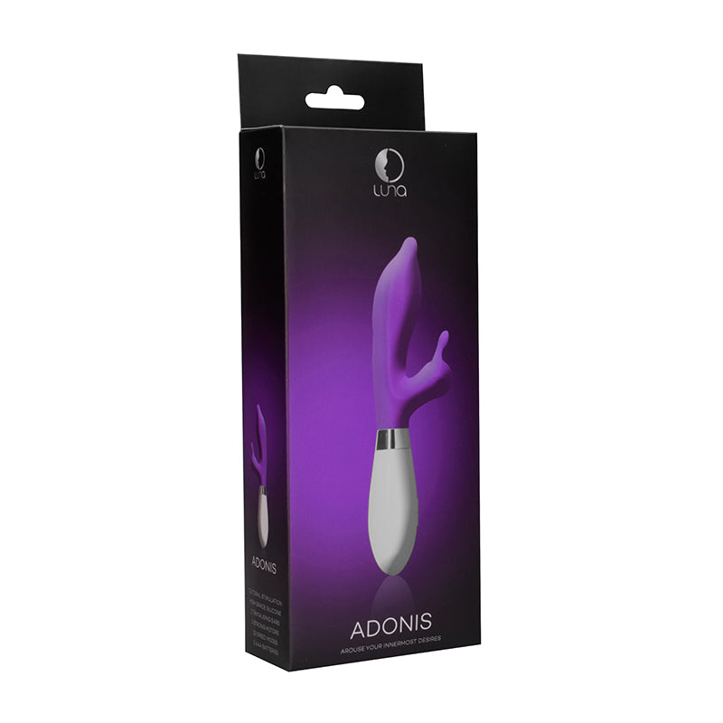Luna Adonis 10-Speed Silicone Rabbit Vibrator Purple