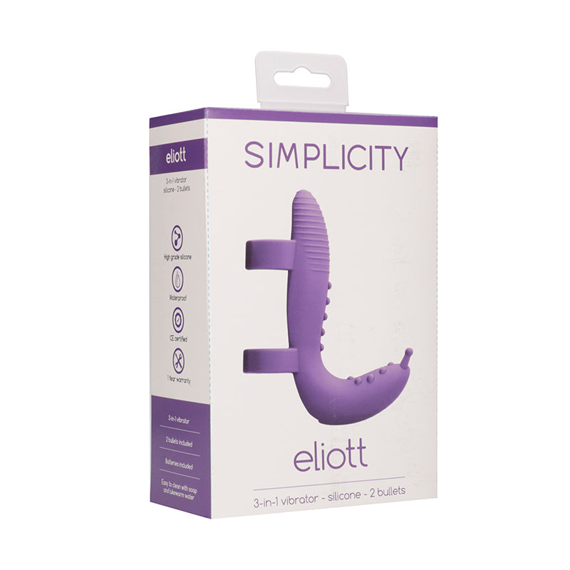 Simplicity Eliott - Vibrator Extension Set - 2 Bullets - Purple