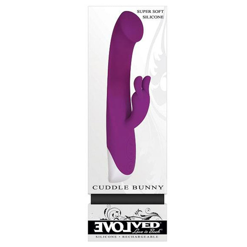 Evolved Cuddle Bunny Rechargeable Silicone Rabbit Vibrator Purple