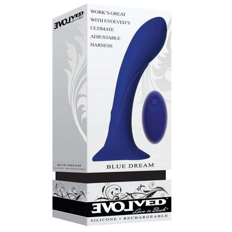 Evolved Blue Dream Rechargeable USB Cord Included Remote Control 7 Function and Speeds Compatable With Most Harnesses Silicone Waterproof