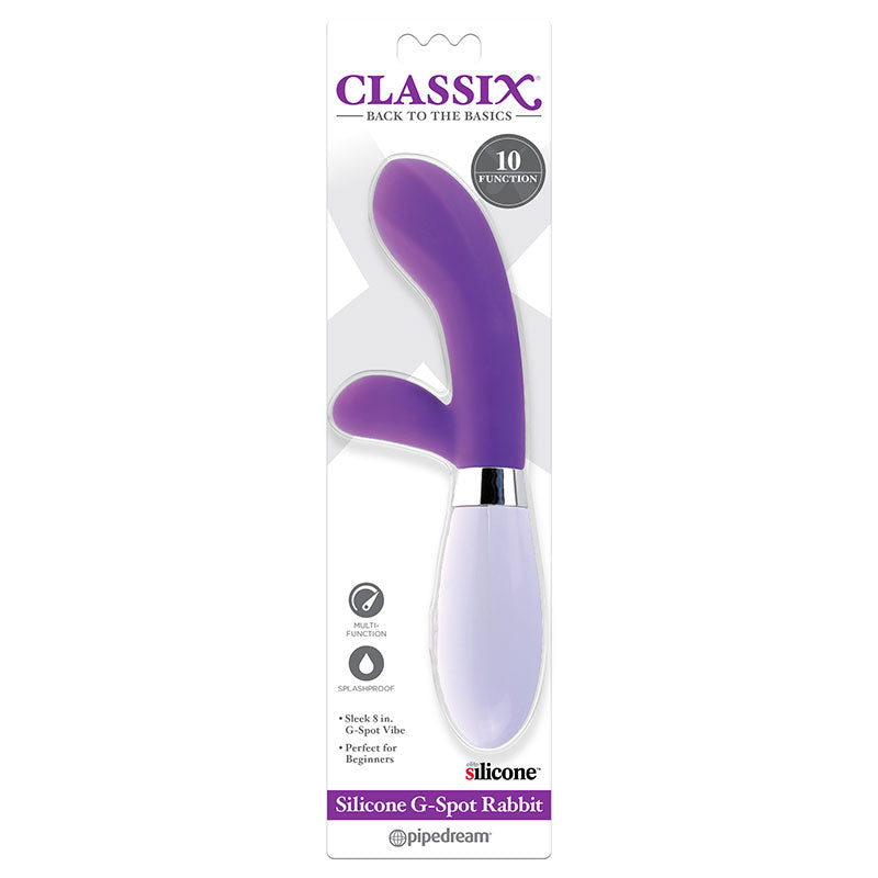 Pipedream Classix Silicone G-Spot Rabbit Vibrator Purple