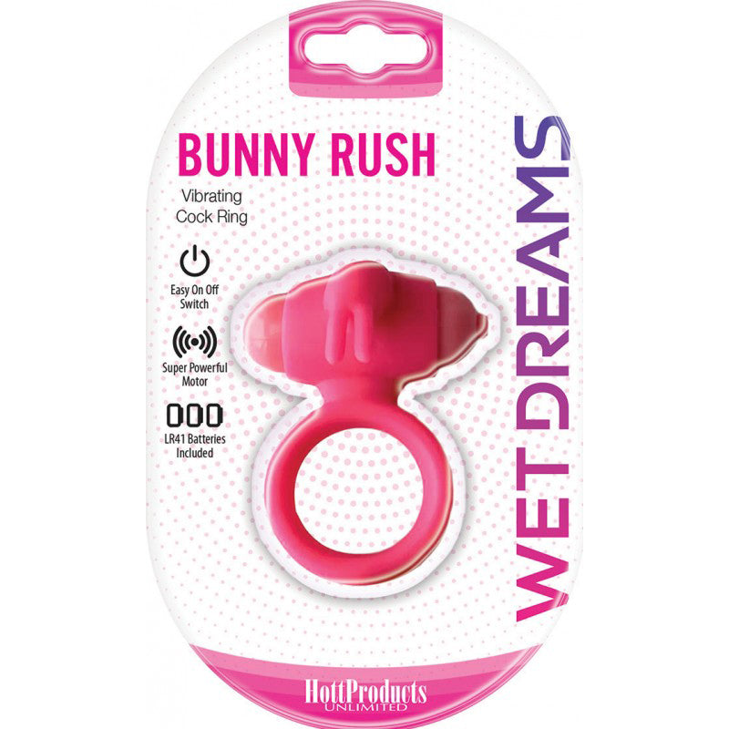 Wet Dreams Bunny Rush Cock Ring With Rabbit Ears
