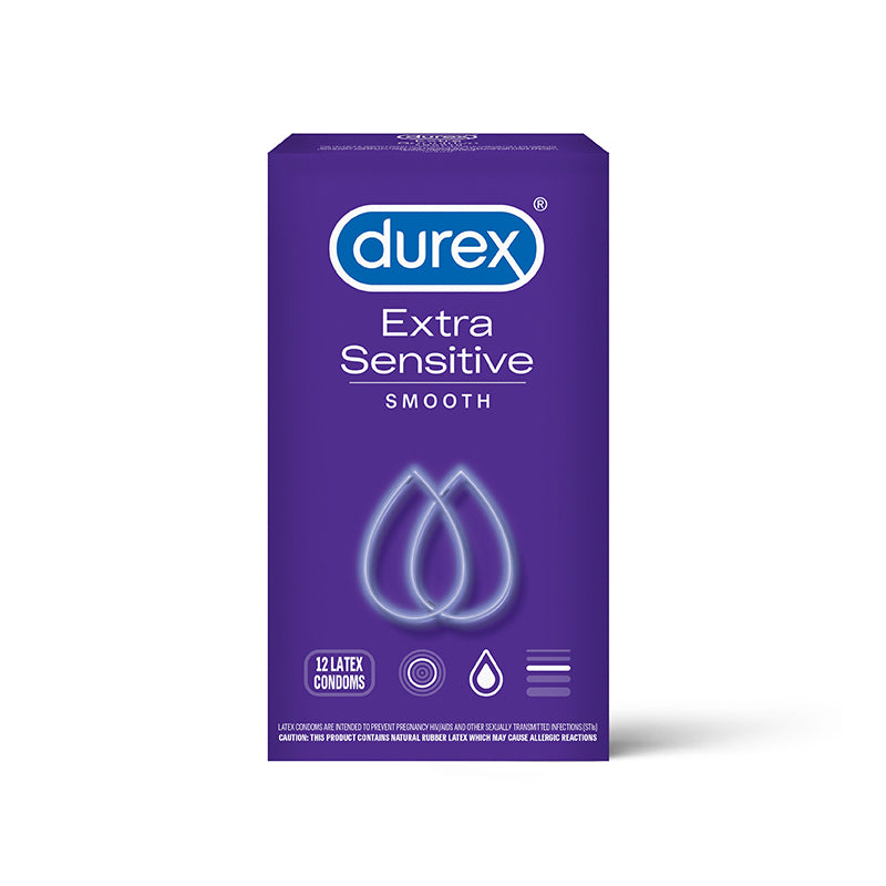 Durex Extra Sensitive Lubricated Condom Smooth 12-Pack