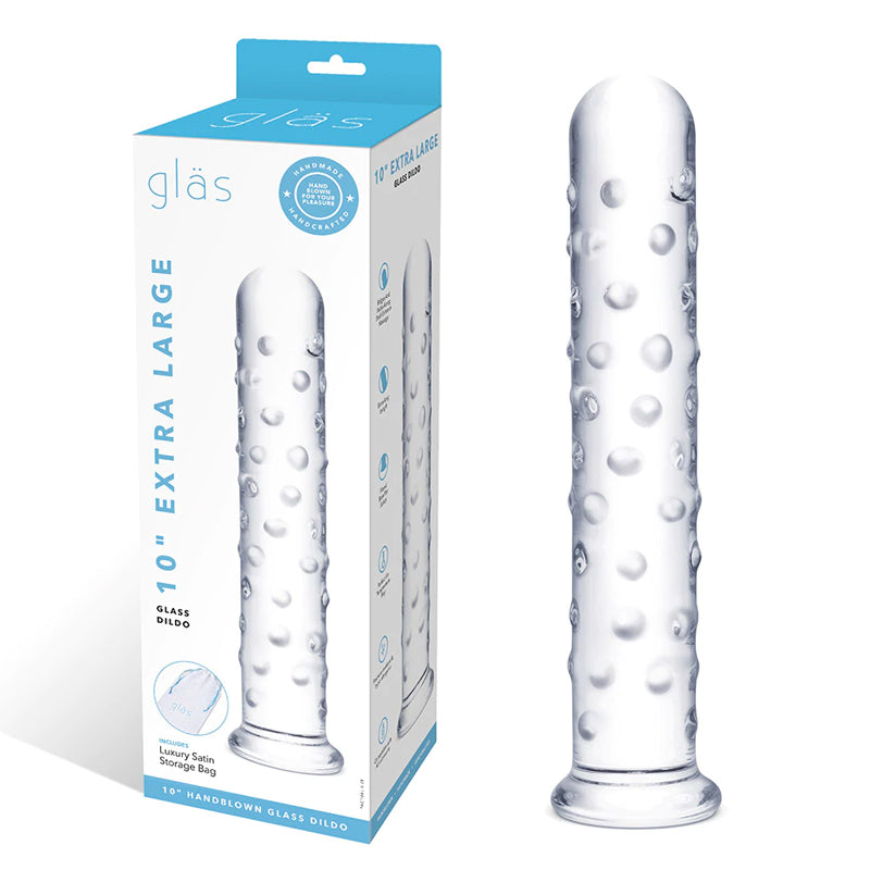 Glas 10 in. Extra Large Glass Dildo