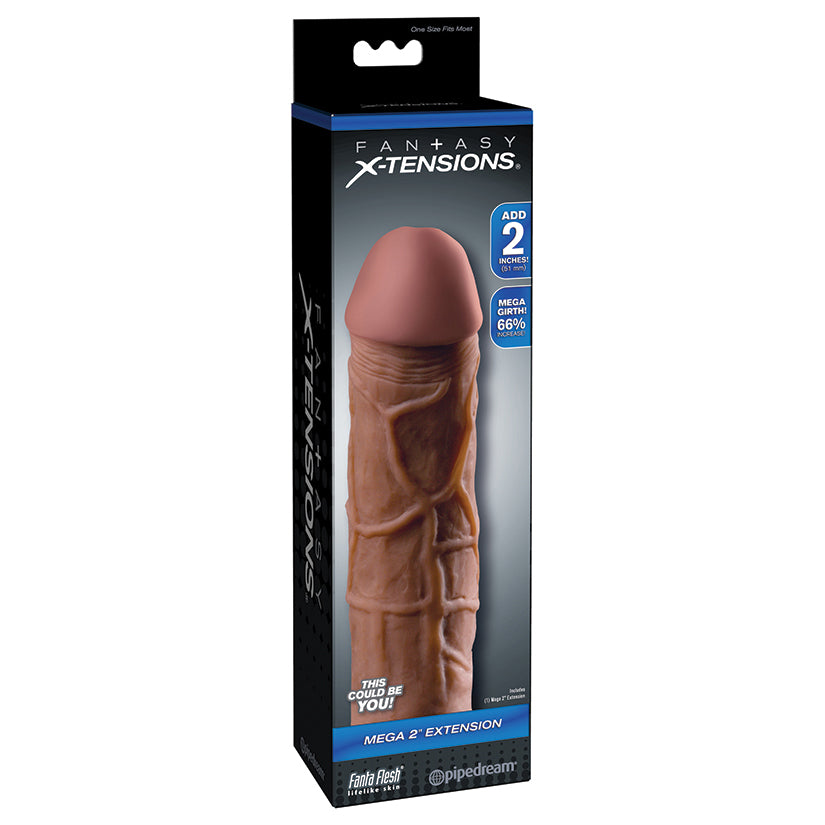 Pipedream Fantasy X-tensions Mega 2 in. Extension Brown
