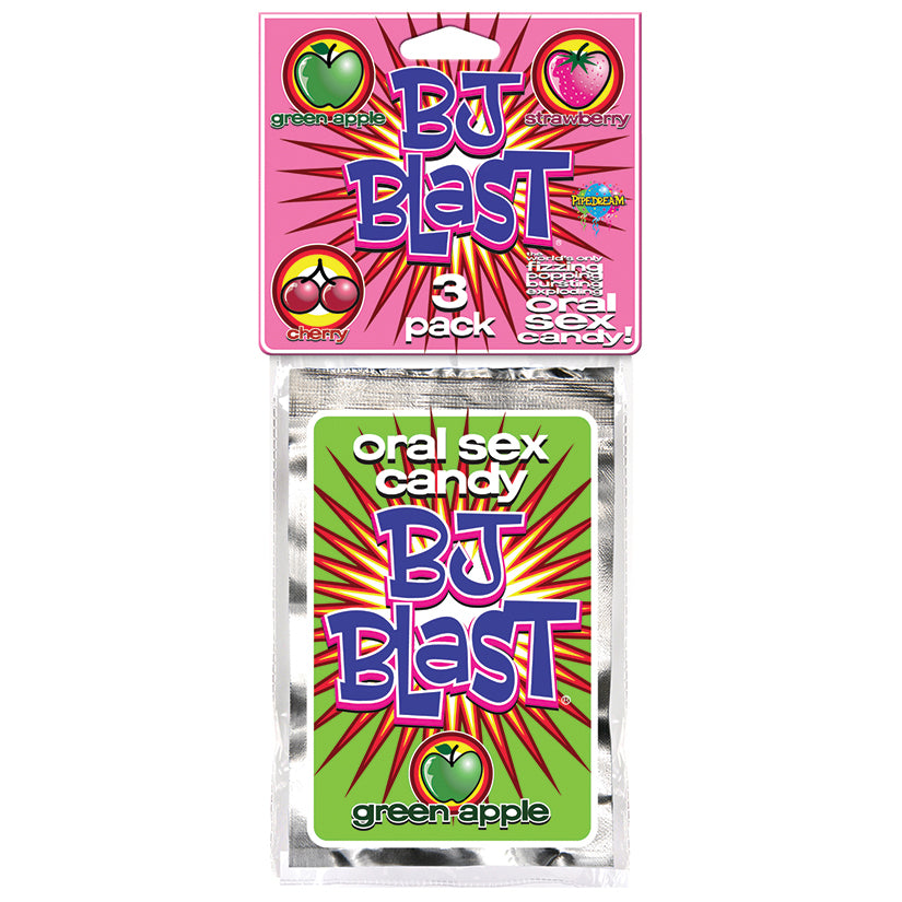 BJ Blast Oral Sex Candy 3-Pack (Strawberry, Cherry & Green Apple)