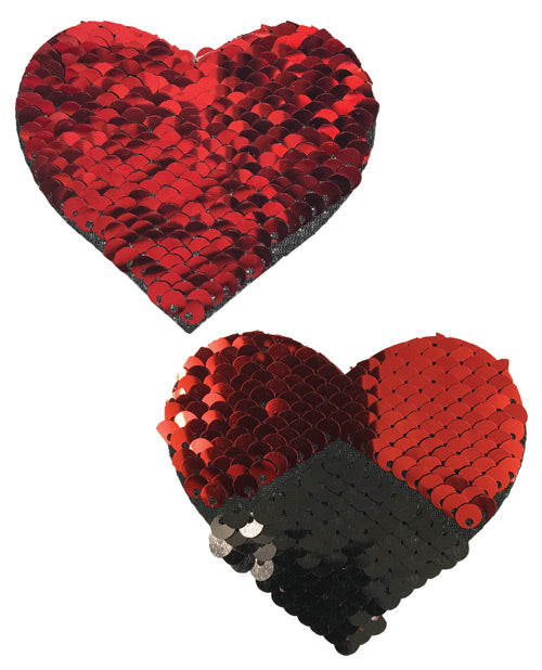 Pastease Sequin Hearts Red/Black
