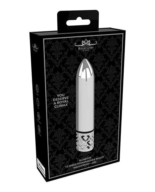 Shots Royal Gem Glamour Rechargeable Bullet - Silver