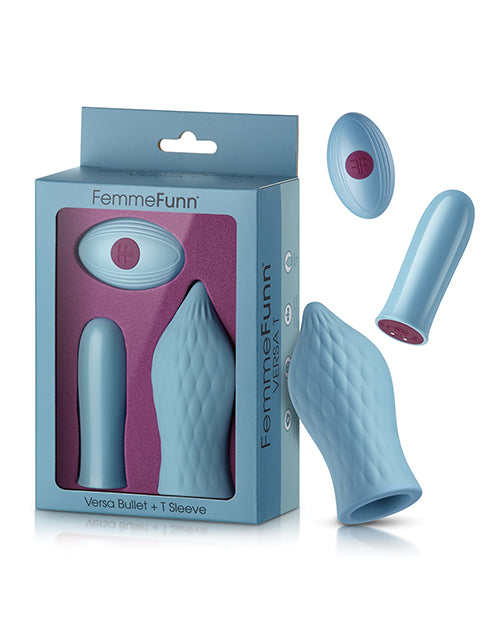 Femme Funn Versa Bullet w/Tongue Sleeve - Light Blue